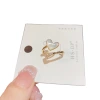 Sweet, cute, high-end, light luxury shell heart-shaped opening ring, a unique, fashionable and trendy, cold style jewelry for women Item Picture